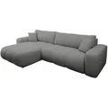 Mirjan24 Ecksofa, Dunkelgrau, Textil, 5-Sitzer, L-Form,L-Form, rund, 274x145 cm, Wohnzimmer, Sofas & Couches, Wohnlandschaften, Ecksofas