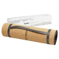 Kintex Kork Yogamatte mit Tragegurt, 183 cm x 61 cm, Gymnastikmatte, Pilates, Fitness, rutschfest und flexibel, 4 mm Dicke