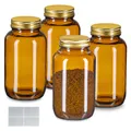 Relaxdays 4x Braungläser (0.40 l) (4052025509200)