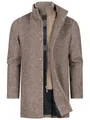 KRONSTADT Herren KSChess Mantel mit Stehkragen aus Wollmix | Herrenmantel Wintermantel Parka für Männer Dk. Brown mix, XXL