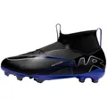 Nike Unisex Kinder Jr Mercurial Superfly 9 Academy Black/Chrome-Hyper Roya Sportschuhe, Schwarz Blau Grau, 38.5 EU