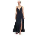Vera Mont Abendkleid Damen mit Lurexfaden blau|grau XS (32)