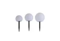 Lindby Außen-Stehlampe Lago, LED, Kunststoff Weiß tageslicht IP44, 3 x 0,4 W LED, tageslicht