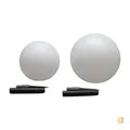 Lindby Solarlampen Außenleuchten Gartenkugeln LED Lampen Set weiß Kunststoff672