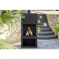 Westmann Gartenkamin, BxHxT: 70 x 229 x 41 cm - schwarz