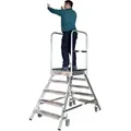 Euroline Premium 516 Mobile Podesttreppe Beidseitig 7 Stufen