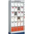Zeitschriftenschrank Media 24 Fächer BxTxH 97x42x220cm lichtgrau