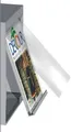 KERKMANN Regal Zeitschriftenschrank Media 24 Fächer BxTxH 97x42x220cm lichtgrau