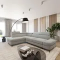 Masseno Ecksofa AVISE Q L-S mit Schlaffunktion L-Form, Sofa mit Bettkasten, Wohnzimmersofa, Couch, Soffa, Bettsofa, Couchgarnitur- Hellgrau, QUELLE 83