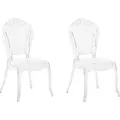 Esszimmerstuhl 2er Set Transparent Kunststoff Schick
