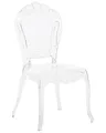 Beliani Barock Stuhl Kunststoff 2er Set transparent 2er Set stapelbar Vermont
