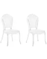 Barock Stuhl Kunststoff 2er Set transparent 2er Set stapelbar Vermont