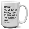 22Feels Tasse Papa Geschenk Vatertag von Tochter Vater Geburtstag Kaffeetasse Mann, Keramik, XL, Made In Germany, Spülmaschinenfest weiß