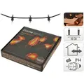 Ambiance Outdoor Lichterkette mit Flammeneffekt 10 Lampen - Schwarz