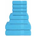 vidaXL 8-tlg. Handtuch-Set FROGN Türkis 360 g/m2
