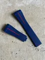 Rubberb Kautschukband M109 Blau/Rot für Rolex Ychtamster II 44mm
