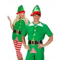 Widmann S.r.l. Kostüm Weihnachtswichtel-Erwachsenenkostüm Kobold grün grün M