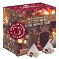 Corasol Pyramiden-Tee-Adventskalender Teebeutel Adventskalender Mit dir an meiner Seite für Paare mit 24 x 2 Teemischungen im Pyramidenbeutel