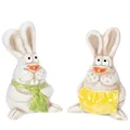 Osterdeko Keramikfiguren Osterhasen Handbemalt Kreative Tischdeko