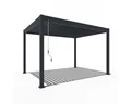 Weide Pergola Deluxe Pavillon Terrassenüberdachung Aluminium 3 x 4 M anthrazit, BxTxH: 400x300x255 cm