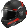 LS2 Motorradhelm FF906 Advant Bend Klapphelm, Notfallsystem-Polsterung (EQRS),integriertes Sonnenvisier schwarz XL (61/62)