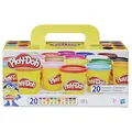 Play-Doh Super Colour Set mit 20 Dosen Modelliermasse (insgesamt 1,6 kg), Bastelset zum gemeinsamen Spielen oder als kreatives, für Kinder ab 3 Jahren