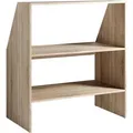 Vicco Bücherregal 80002, sonoma eiche, Dachschrägen-Regal aus Holz, 3 Fächer, 90 x 100 x 50cm