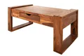 Couchtisch mit Schublade 100 x 50 x 40 cm (LxBxH) Sheesham Holz massiv Rustikal
