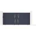 Casanoov Schiebetor Veleta 400x180cm & Gartentür 100x180cm Aluminium Grau