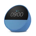 Amazon Echo Spot (2024) Smart Clock mit sattem Klang und Alexa blau