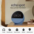 Amazon Echo Spot (2024), smarter Wecker mit sattem Klang und Alexa, Blau