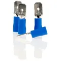 Alca® Flachstecker Blau 6,3mm 10st. Set 1,5-2,5 Mm2 Teilisolierte Kabelschuhe Klemmkabelschuhe Quetschkabelschuhe Mechaniker, Kfz, Etc.