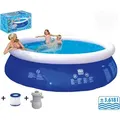 Happy People - Quickup Pool Blau 300 X 76 Cm Inkl. Filterpumpe, 3618 Ltr