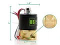 U.S. Solid 1/4" Magnetventil 24V DC Messing NC Viton Stromlos Geschlossen