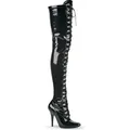 SEDUCE-3024 Damen Boots von Pleaser, Schwarz , EU 43, US 13 - Schwarz - 45