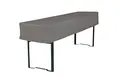 TexDeko Biertischhusse Tischdecke 3/8 Länge für Bierzelttisch Premium Blickdicht waschbar 220x50x30cm (Anthrazit)