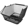 FISCHER E-Bike Gepäckträgerkorb Plus City, Fahrradkorb engmaschig, schwarz, Tragkraft 25 kg