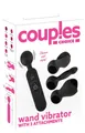 Couples Choice Wand Vibrator with 3 Attachements Silikon, PU, ABS Schwarz