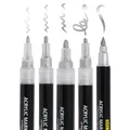 ONLINE® Silver Lettering Acrylstifte-Set silber 5 St.