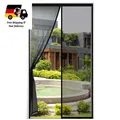 Fliegengitter Tür Magnet Vorhang 100x220cm Schwarz