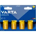 Batterie Alkaline, Baby, C, LR14, 1.5V Longlife, Retail Blister (4-Pack) - Gold