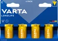 Varta Batterie Alkaline, Baby, C, LR14, 1.5V Longlife, Retail Blister (4-Pack)