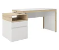 Roba Schreibtisch »Santiago« - 160x60x76cm - braun - Holz / Acryl