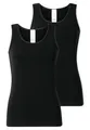 Schiesser Damen 2 Pack Trägertop Unterhemd mit Spitze - Modern Multipacks