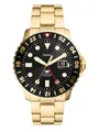 Fossil FS5990 Herrenuhr Edelstahl BLUE gold