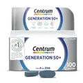 Multivitamin - Centrum Generation 50+ – Hochwertiges Nahrungsergänzungsmittel mit Mikronährstoffen – Für Erwachsene ab 50 Jahren – Vitamine, Mineralstoffe, Spurenelemente – 1x 100 Tabletten