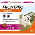 FRONTPRO 11 mg Kautabletten für Hunde 2-4 kg XS, 3 Kautabletten, PZN 18654274