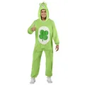 Rubie's 703067S-M000 Carebears Good Luck Bear Comfy-Wear-Kostüm mit Kapuze, Jumpsuit Care, Erwachsenengröße, Herren, Damen, wie abgebildet, S-M