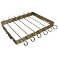 Preis-Shop24 Grillspieß BBQ Spießhalter mit 6 Spießen, Edelstahl