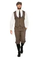 330376  Roaring 20s Kostüm Herren, 3teiliges Set mit Weste, Hose, Mütze, 20er...
